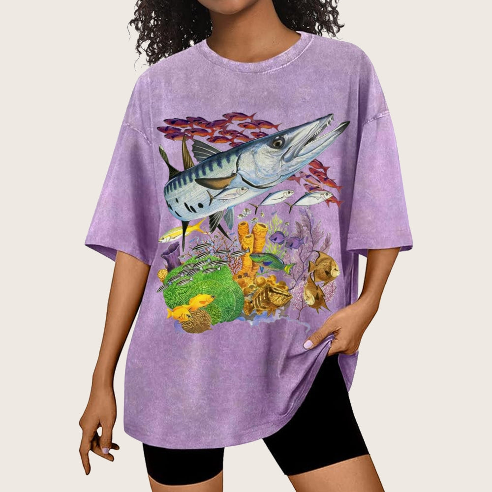 Wonders Of The Ocean Unisex Vintage Washed Tee