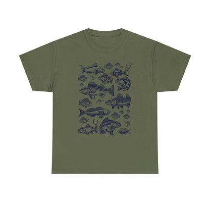 1-Fishing Puns Shirt Crew Neck Short-Sleeve T-Shirt – Classic & Comfortable