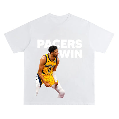 Haliburton Record-Breaking Clutch Playoff T-Shirt – Historic Game-Tying Moment vs. Knicks
