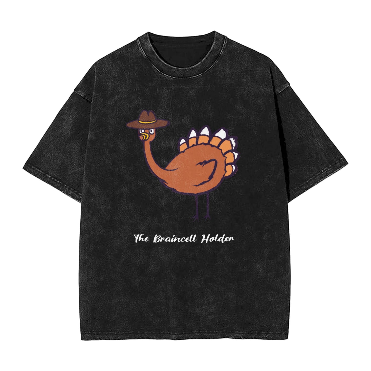 Personalized Vintage Washed Funny Chicken T-Shirt with Text Birthday Gift