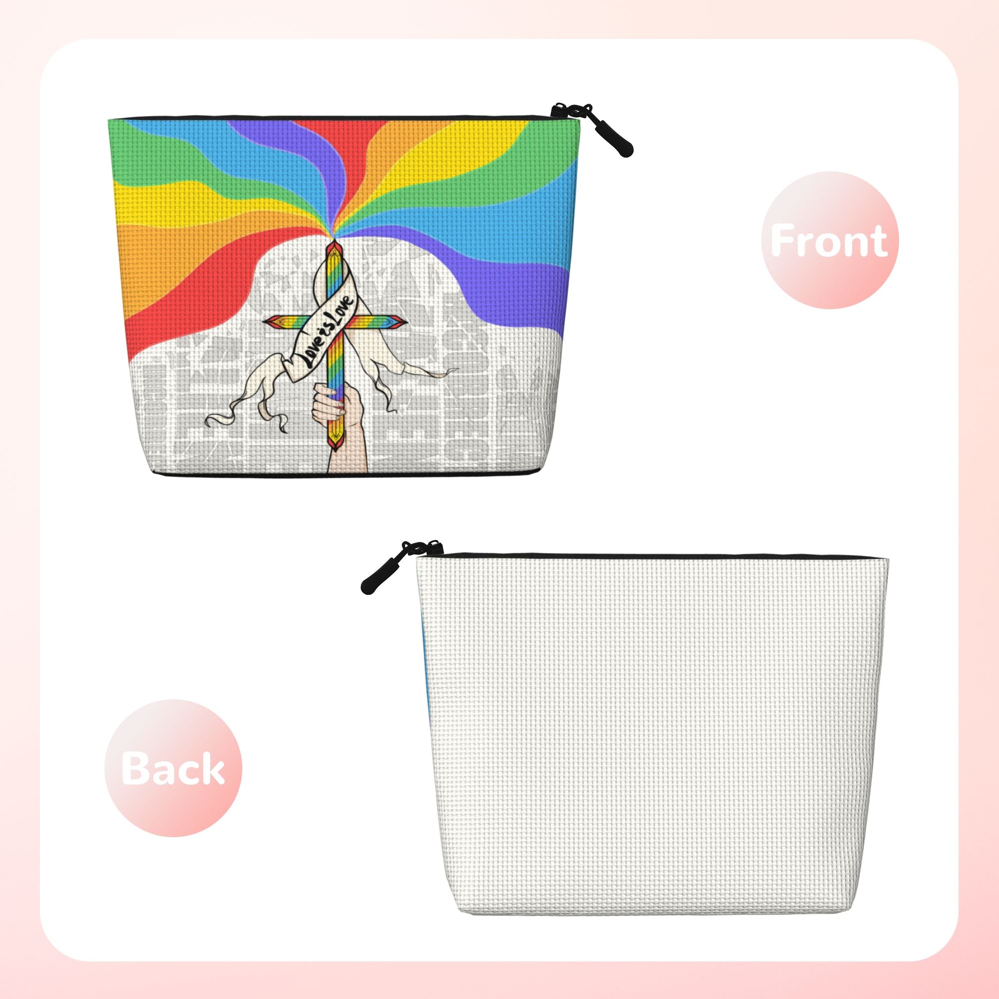 Personalized LGBTQ Pride Month Single-Layer Linen Style Makeup Bag Birthday Gift
