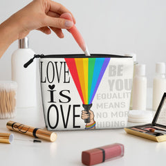 Personalized LGBTQ Pride Month Single-Layer Linen Style Makeup Bag Birthday Gift