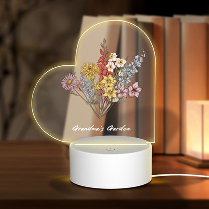 Personalized Love Acrylic Lamp Gift for Her