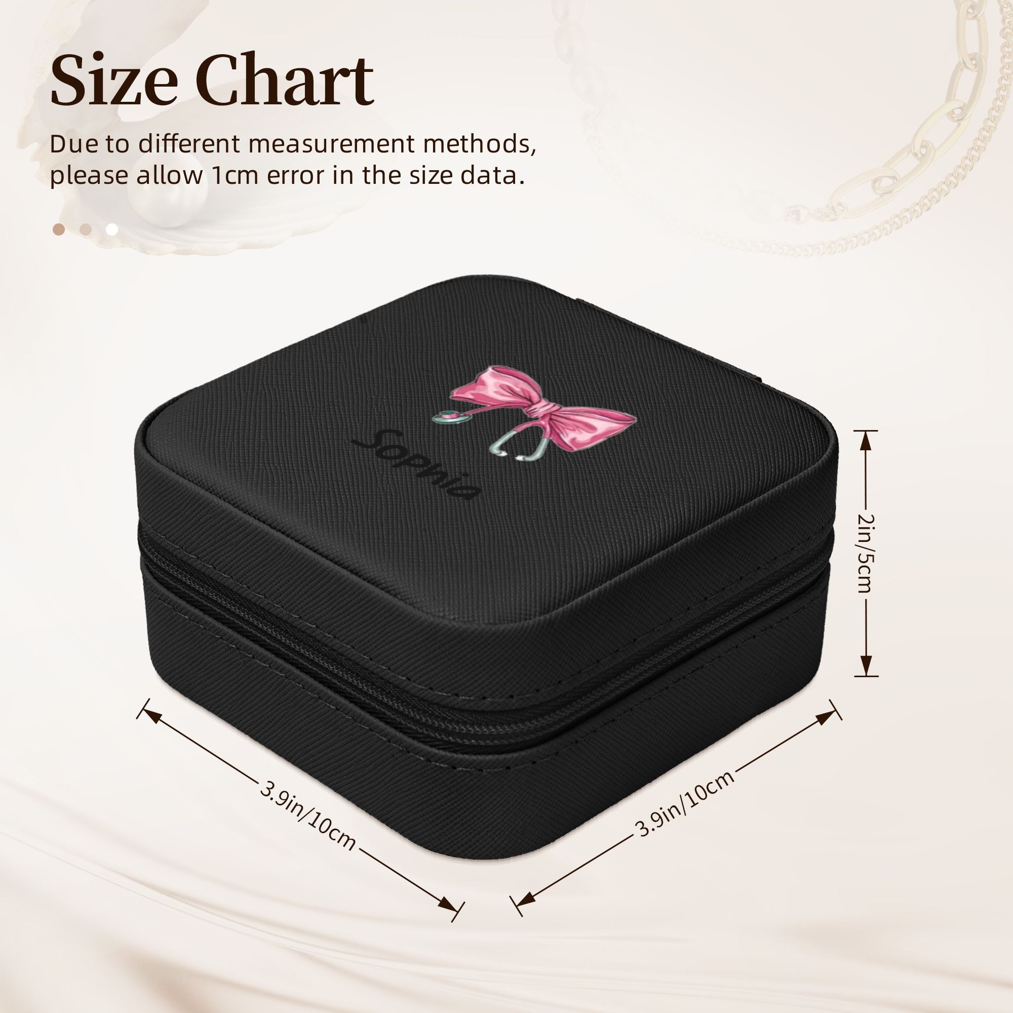 Personalized Medical Bow Stethoscope Jewelry Box Organizer with Name Birthday Wedding Gift for Nurse