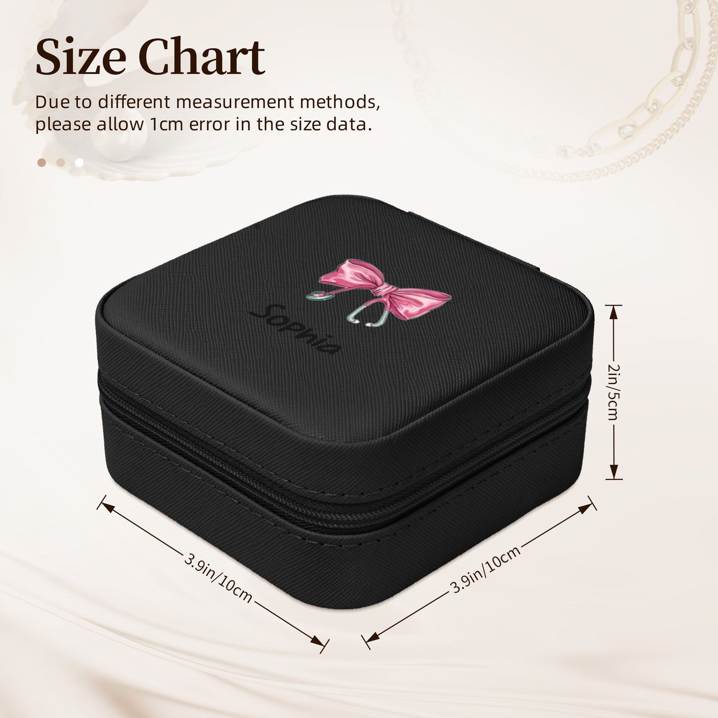 Personalized Medical Bow Stethoscope Jewelry Box Organizer with Name Birthday Wedding Gift for Nurse