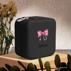 Personalized Medical Bow Stethoscope Jewelry Box Organizer with Name Birthday Wedding Gift for Nurse