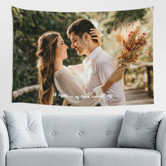 Personalized Pattern Tapestry with Text Wall Decor Gift for Couple Housewarming Gift