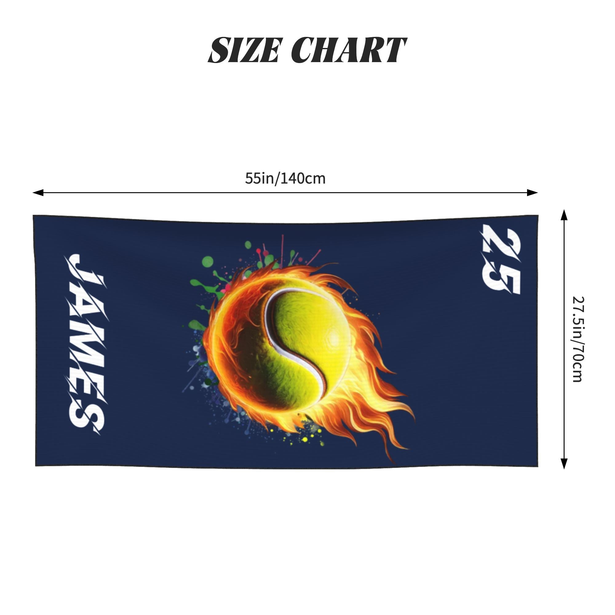 Personalized Ball Sports Flame Basketball Quick Dry Peach Skin Velvet Beach Towel with Name and Number Beach Accessories Gift for Sport Lovers