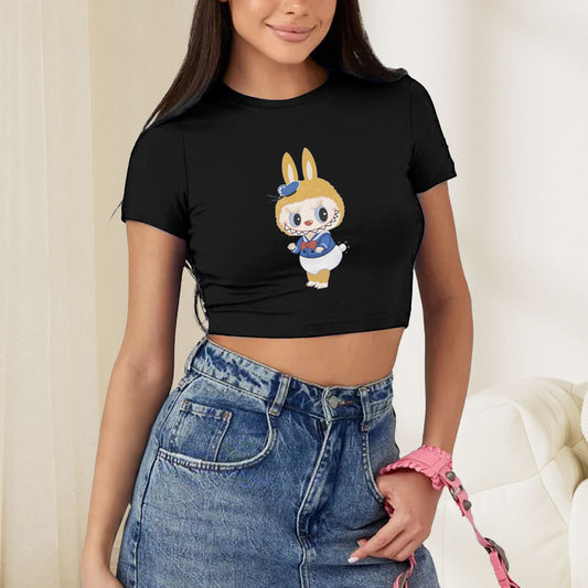 Funny Labubu The Monsters Crew Neck Short Sleeve T-Shirt For Labubu Lover Birthday Gifts