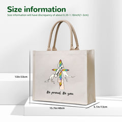 Personalized LGTBQ Canvas Tote Bag with Name Gift for Pride Month