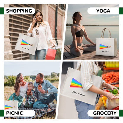 Personalized Canvas Tote Bag with Name Gift for Pride Month