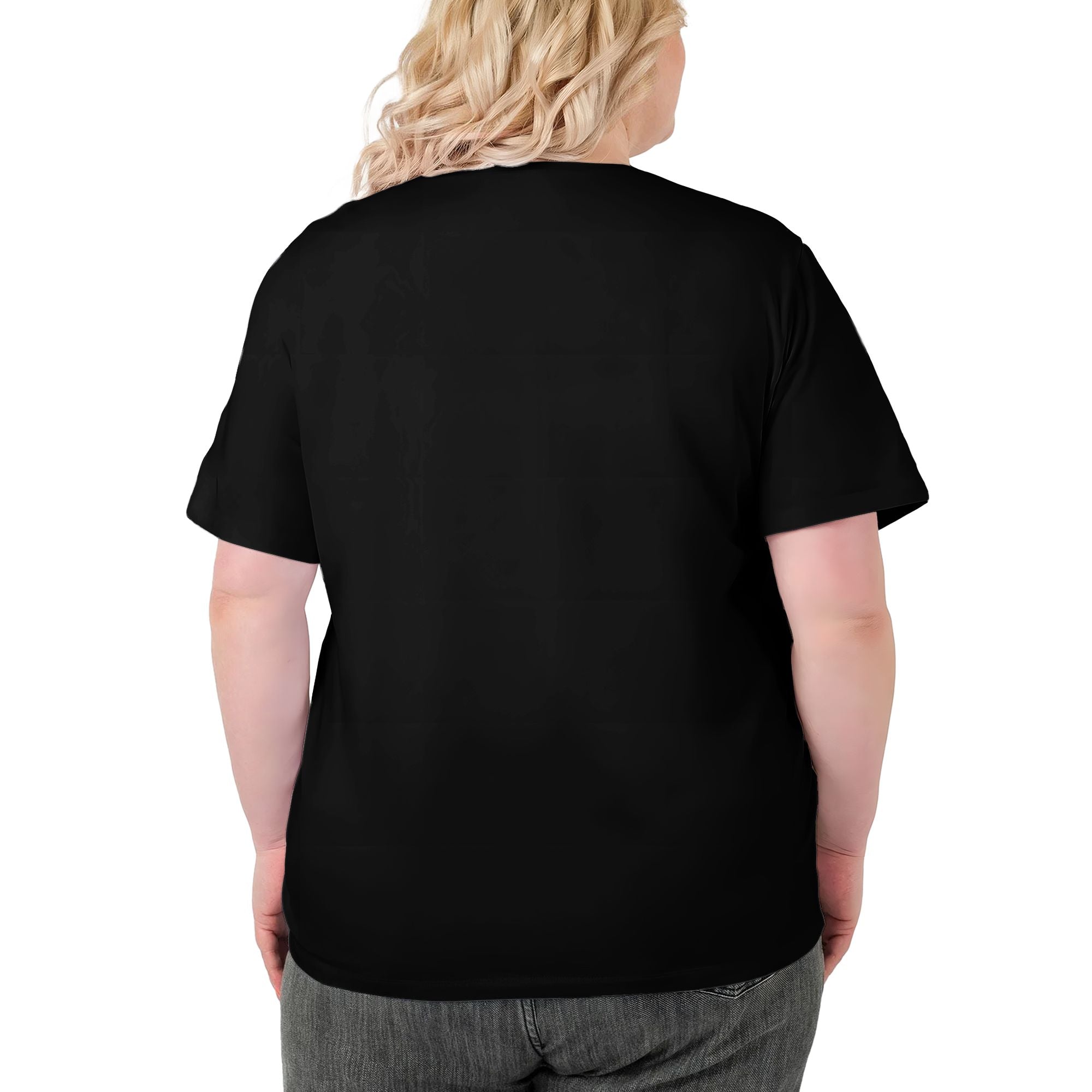 Personalized Beer Happy with Text Women's Plus-Size Cotton Short-sleeved T-Shirt Gift for Her