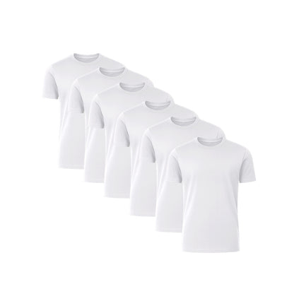6 Pack Crew Neck Short-Sleeve T-Shirt Soft & Breathable