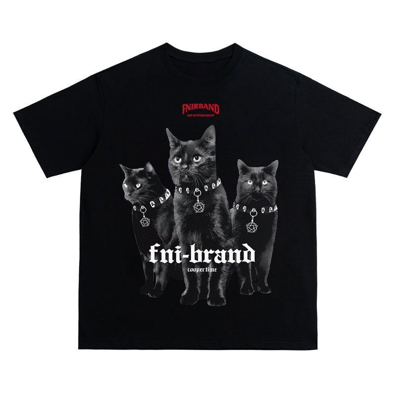 Cute Animals Crew Neck Short-Sleeve T-Shirt