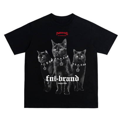 Cute Animals Crew Neck Short-Sleeve T-Shirt