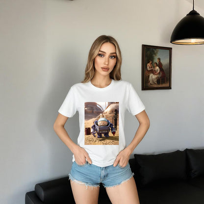 Space Labubu The Monsters Crew Neck T-Shirt For Labubu Lover