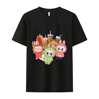 Cute Labubu The Monsters Crew Neck T-Shirt For Labubu Lover