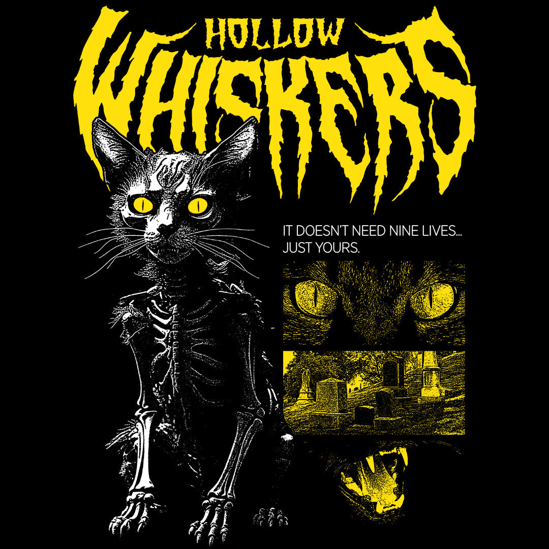 HOLLOW WHISKERS Crew Neck Short-Sleeve T-Shirt Soft & Breathable
