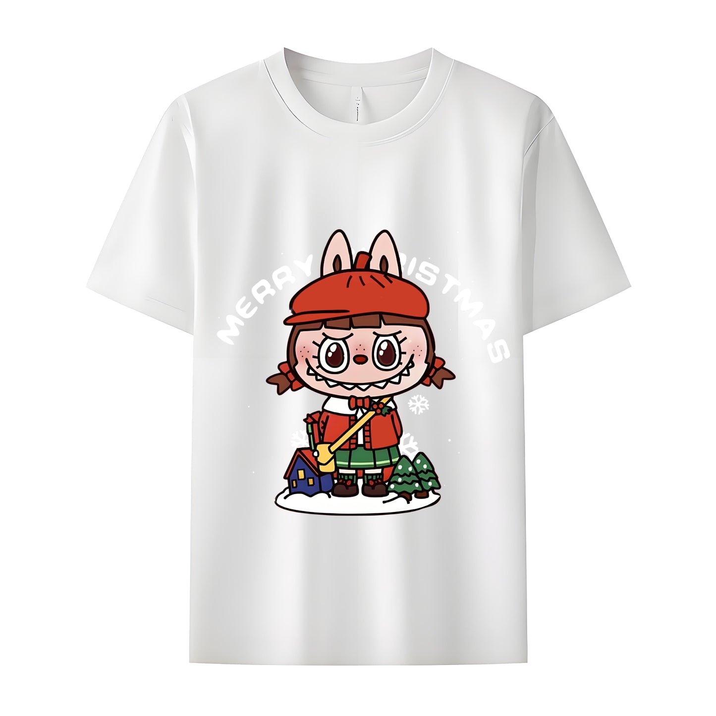 Funny Labubu The Monsters Crew Neck T-Shirt For Labubu Lover Gifts For Girlfriend