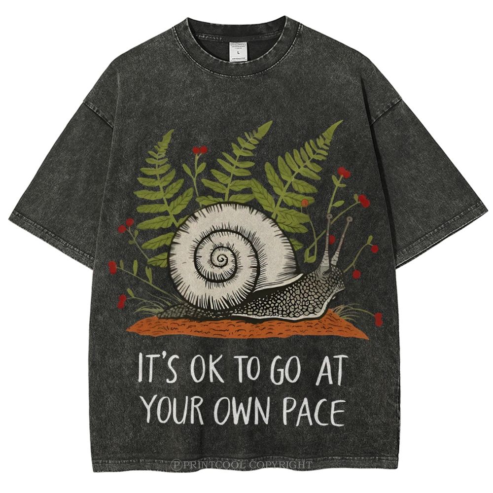 Your Own Pace Unisex Vintage Washed Tee