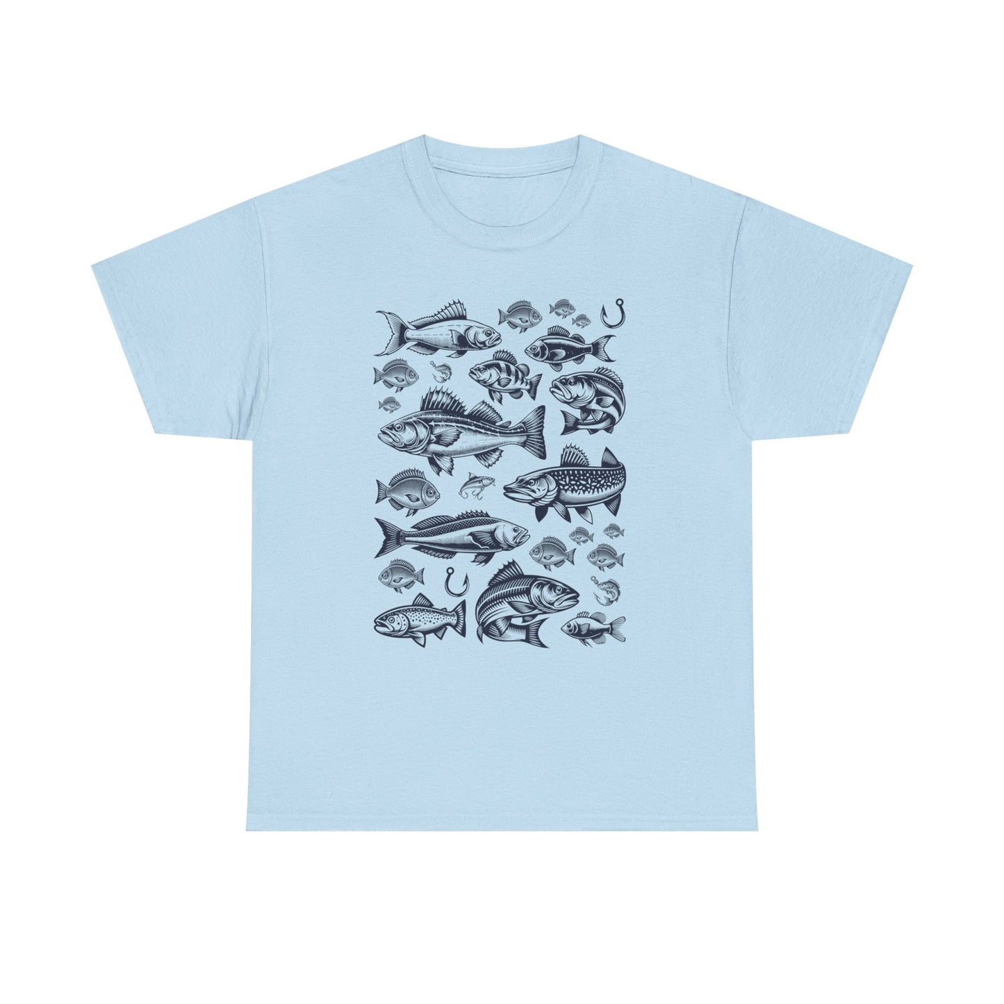 1-Fishing Puns Shirt Crew Neck Short-Sleeve T-Shirt – Classic & Comfortable