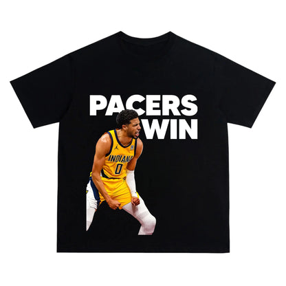 Haliburton Record-Breaking Clutch Playoff T-Shirt – Historic Game-Tying Moment vs. Knicks