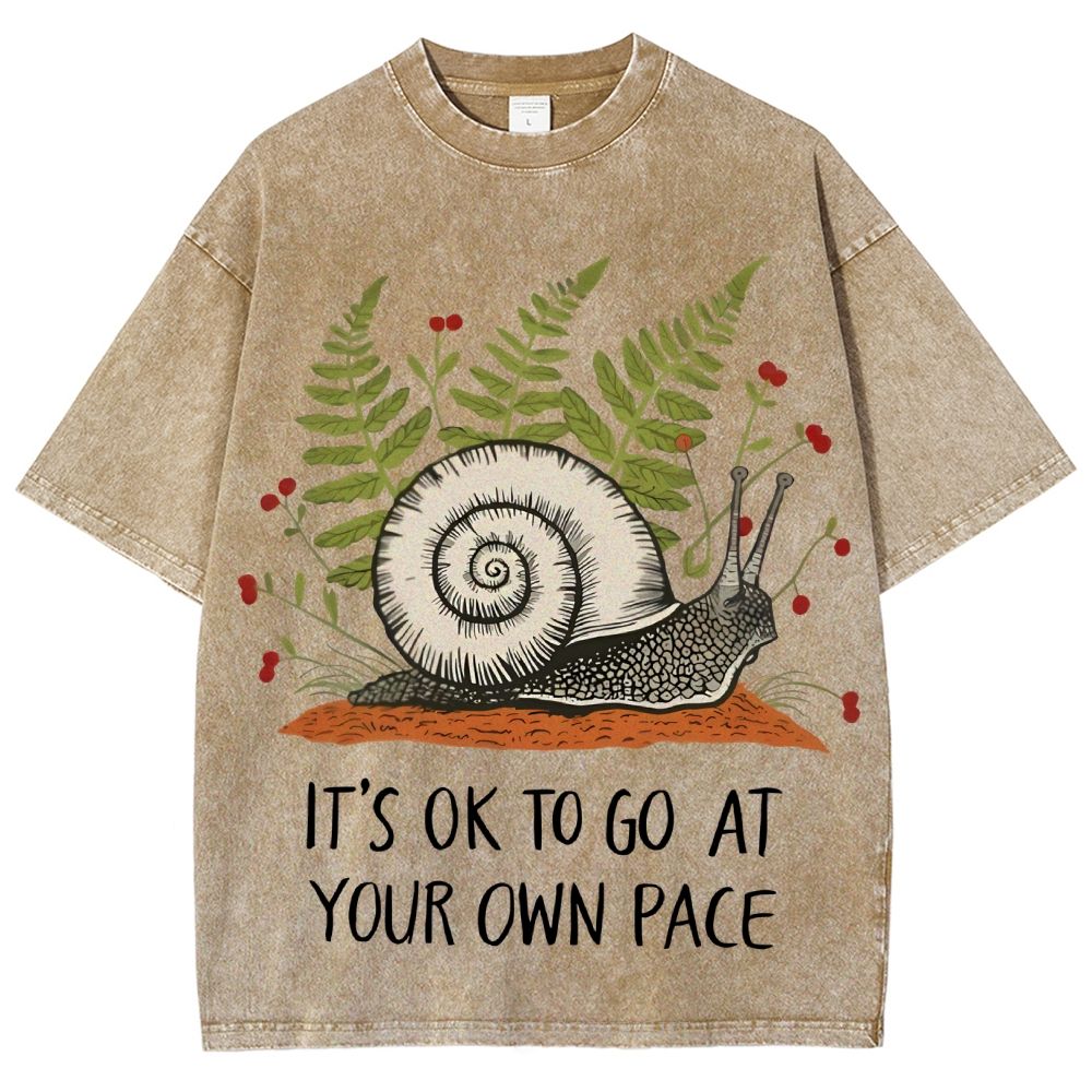 Your Own Pace Unisex Vintage Washed Tee