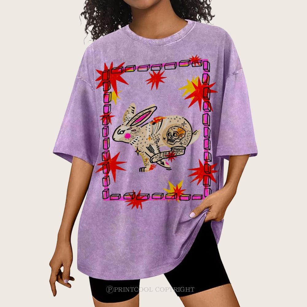Trapped Rabbit Unisex Vintage Washed Tee