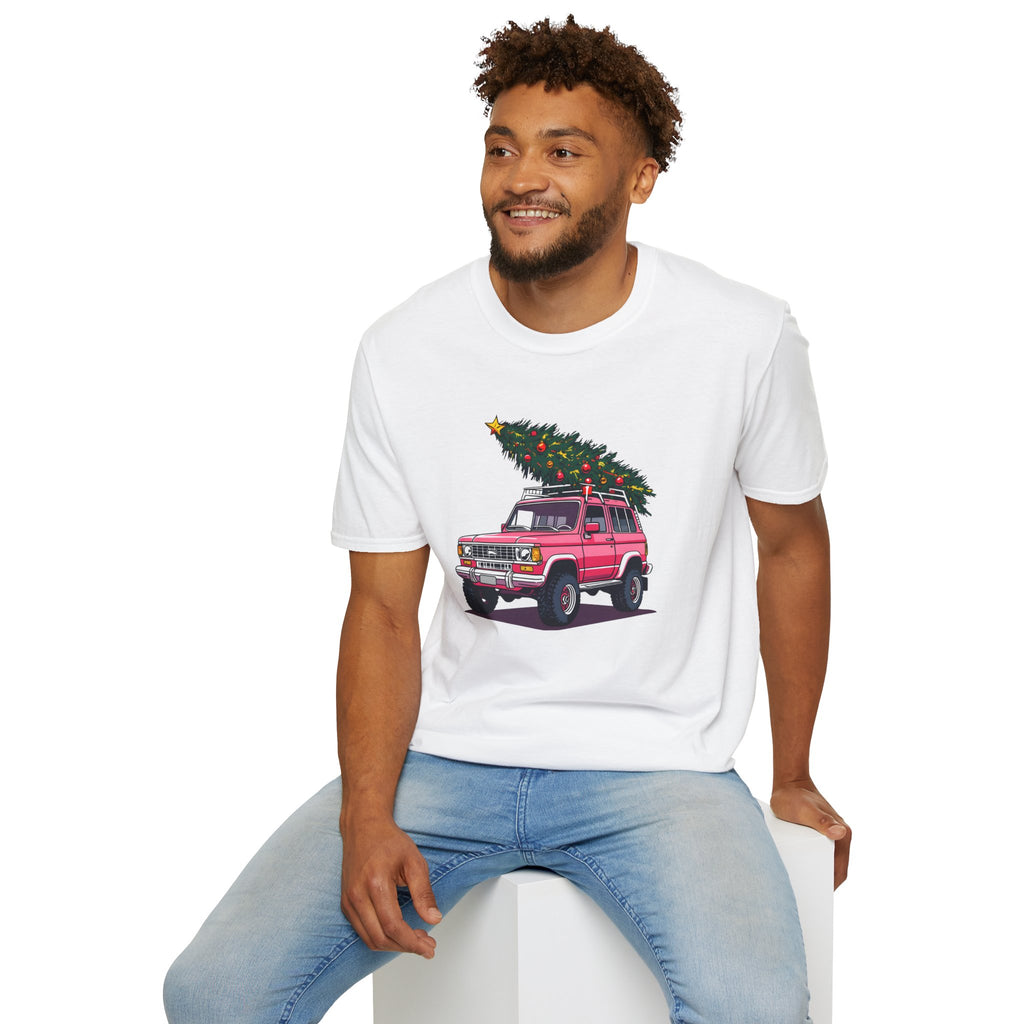 Vibrant Pink SUV with Christmas Tree - Classic Fit