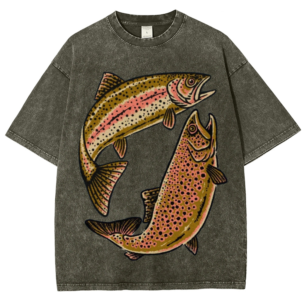 Two Fishes Unisex Vintage Washed Tee