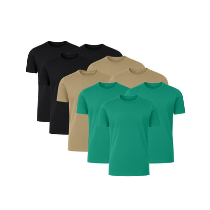 6 Pack Crew Neck Short-Sleeve T-Shirt Soft & Breathable