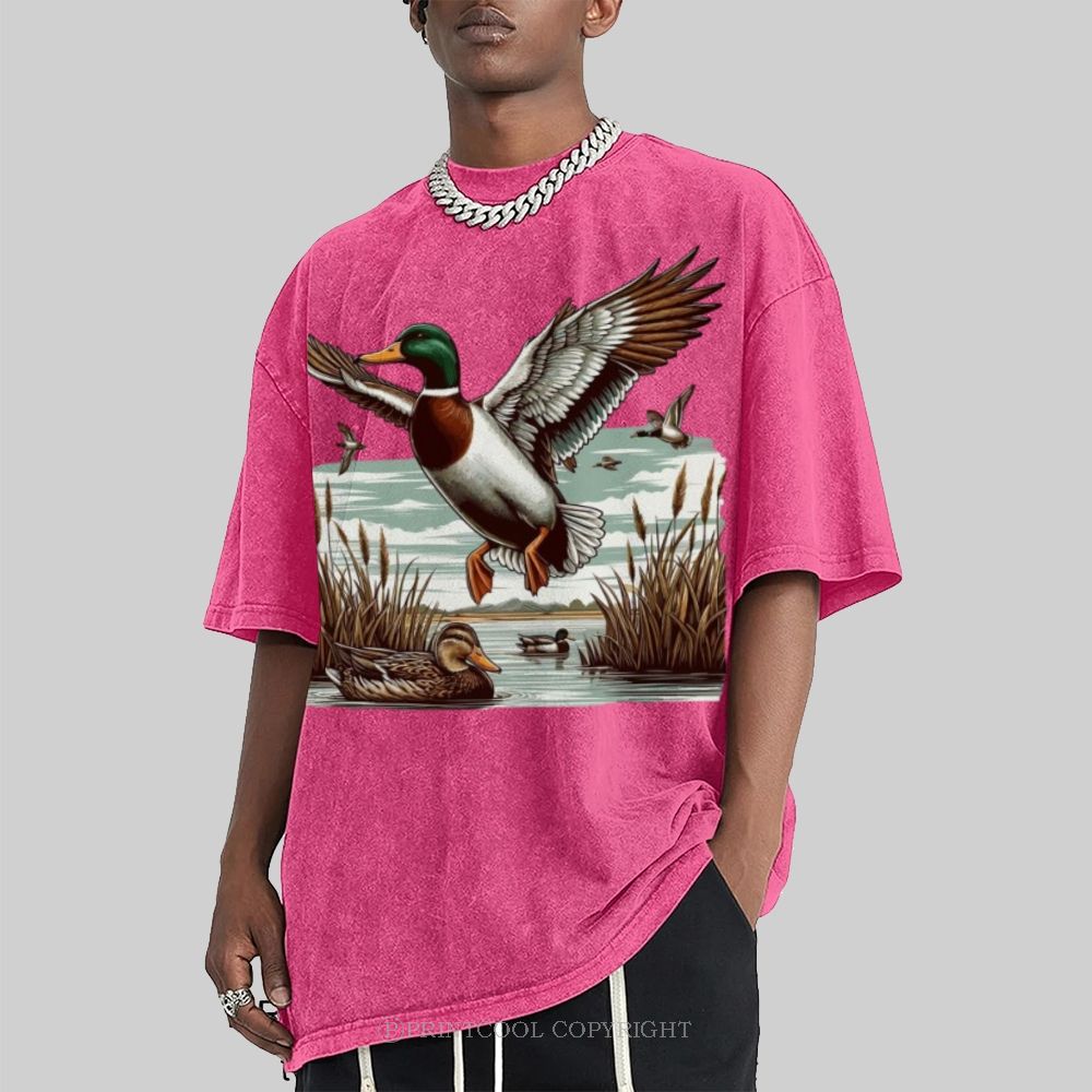 Wild Duck Unisex Vintage Washed Tee