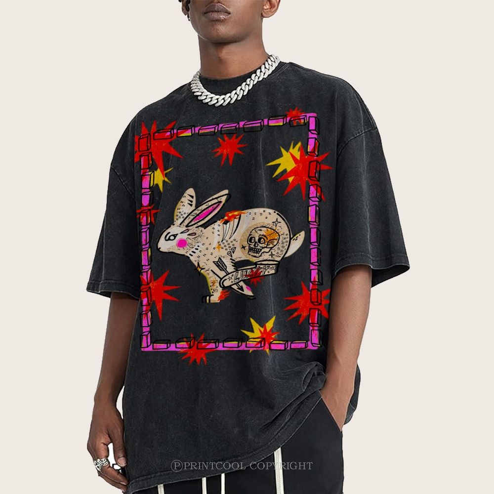 Trapped Rabbit Unisex Vintage Washed Tee