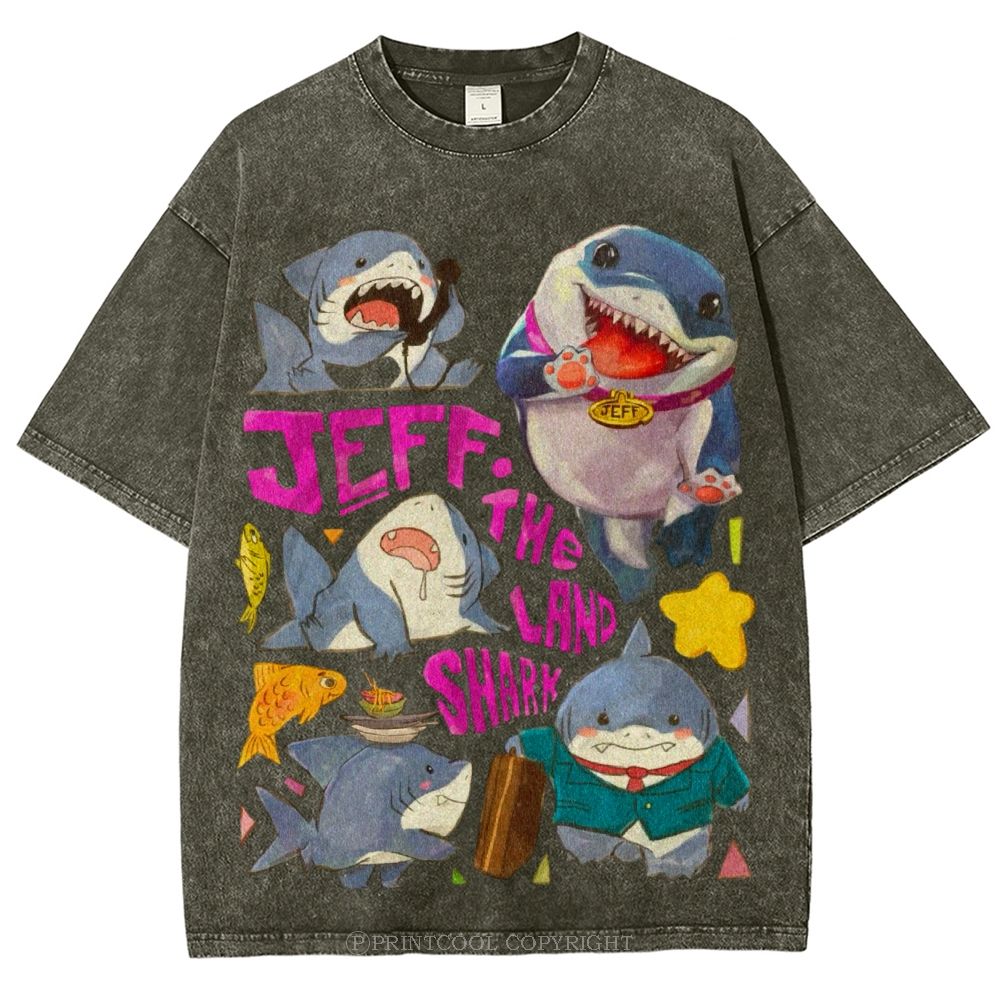 The Land Shark Unisex Vintage Washed Tee