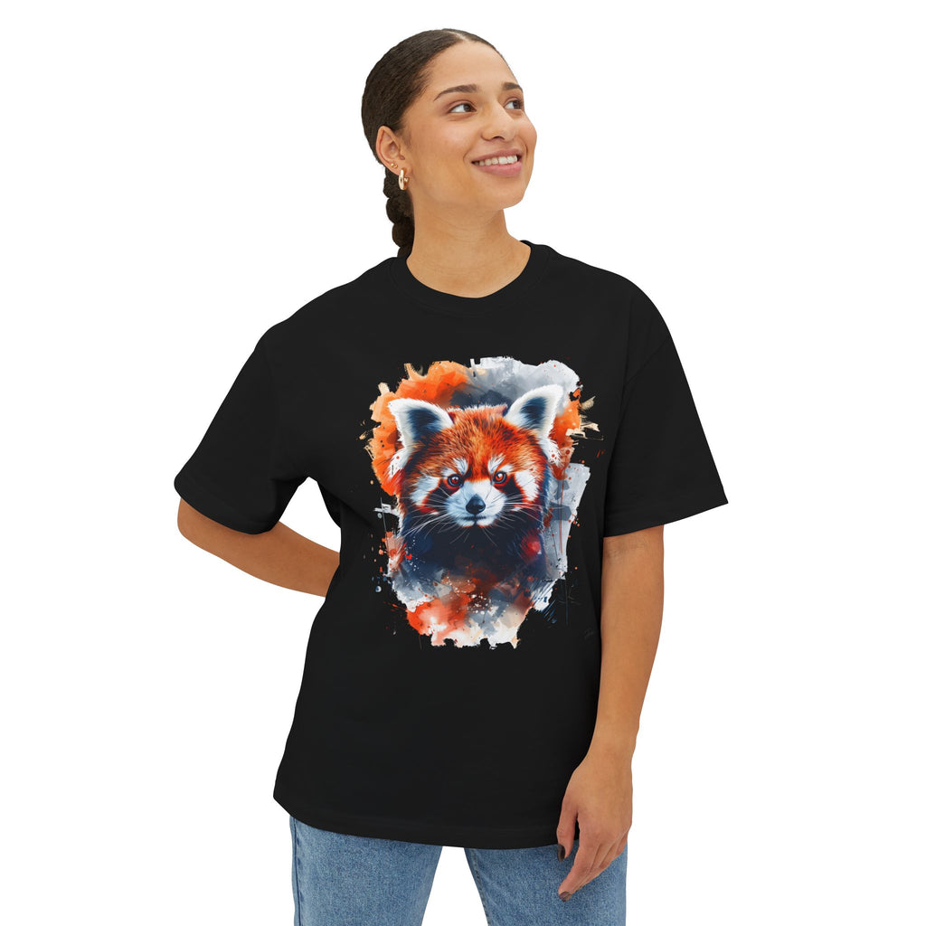 Water Color Red Panda - Oversized Fit