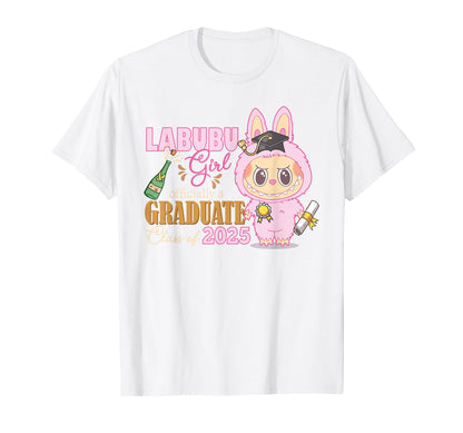 Funny Labubu The Monsters Crew Neck Short Sleeve T-Shirt Gift for Labubu Lover White