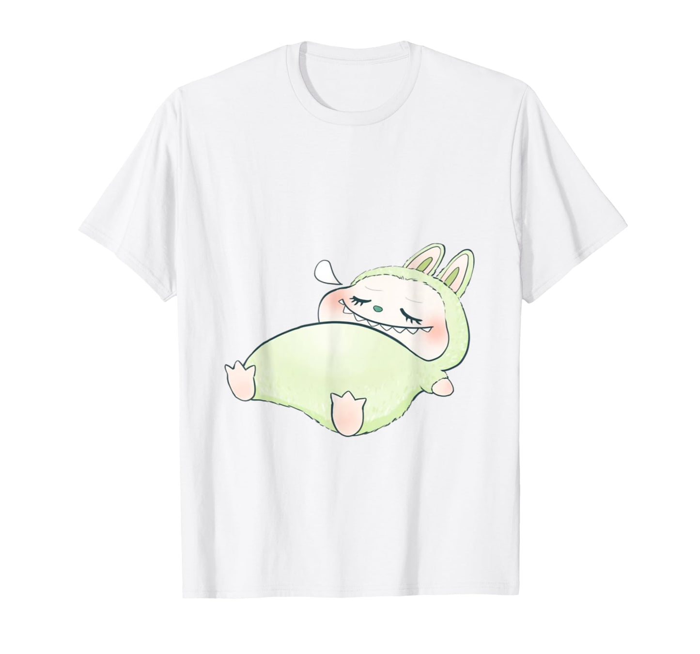 Funny Labubu The Monsters Crew Neck Short Sleeve T-Shirt Gift for Labubu Lover White