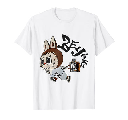 Funny Labubu The Monsters Crew Neck Short Sleeve T-Shirt Gift for Her White