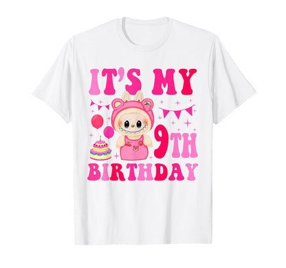 Funny Labubu The Monsters Crew Neck Short Sleeve T-Shirt Gift for Labubu Lover White