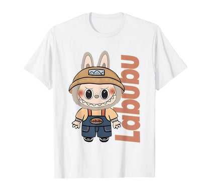 Funny Labubu The Monsters Crew Neck Short Sleeve T-Shirt Gift for Her White