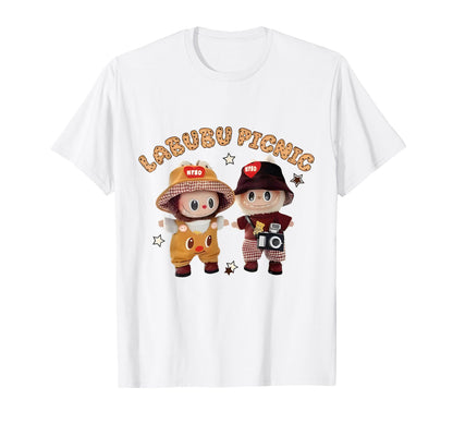 Funny Labubu The Monsters Crew Neck Short Sleeve T-Shirt Gift for Her White