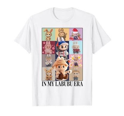 Cute Labubu The Monsters Crew Neck Short Sleeve White T-Shirt Gift for Her