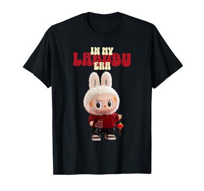 Cute Labubu The Monsters Crew Neck Short Sleeve T-Shirt Gift for Labubu Lover Black