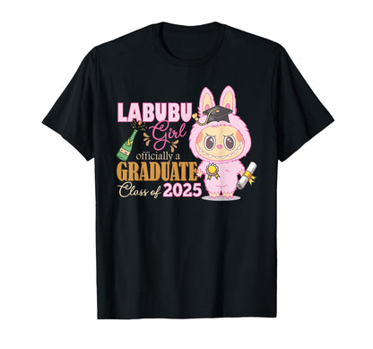 Cute Labubu The Monsters Crew Neck Short Sleeve T-Shirt Gift for Labubu Lover Black
