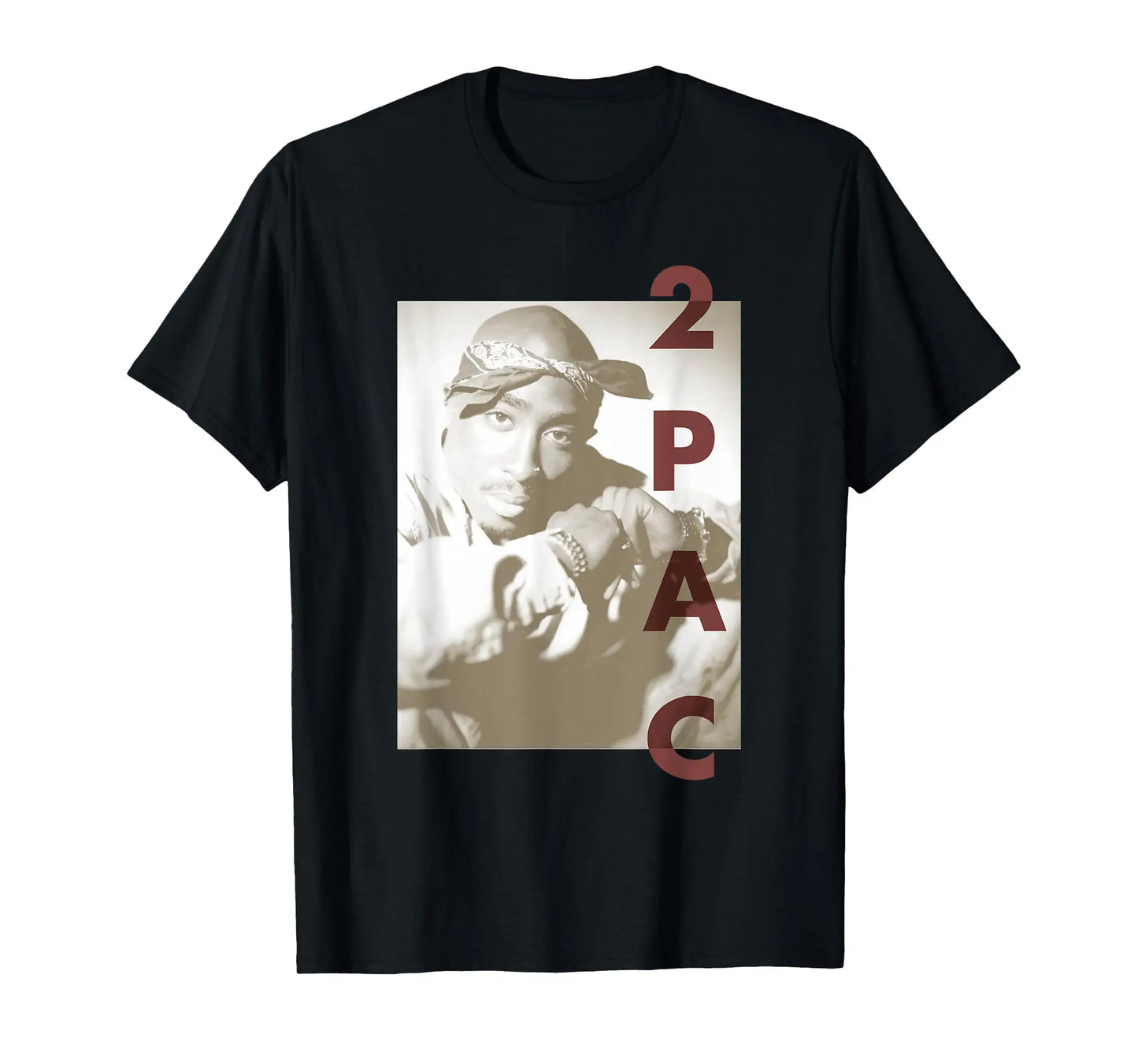 Tupac Inspired Crew Neck Short-Sleeve T-Shirt Soft and Breathable