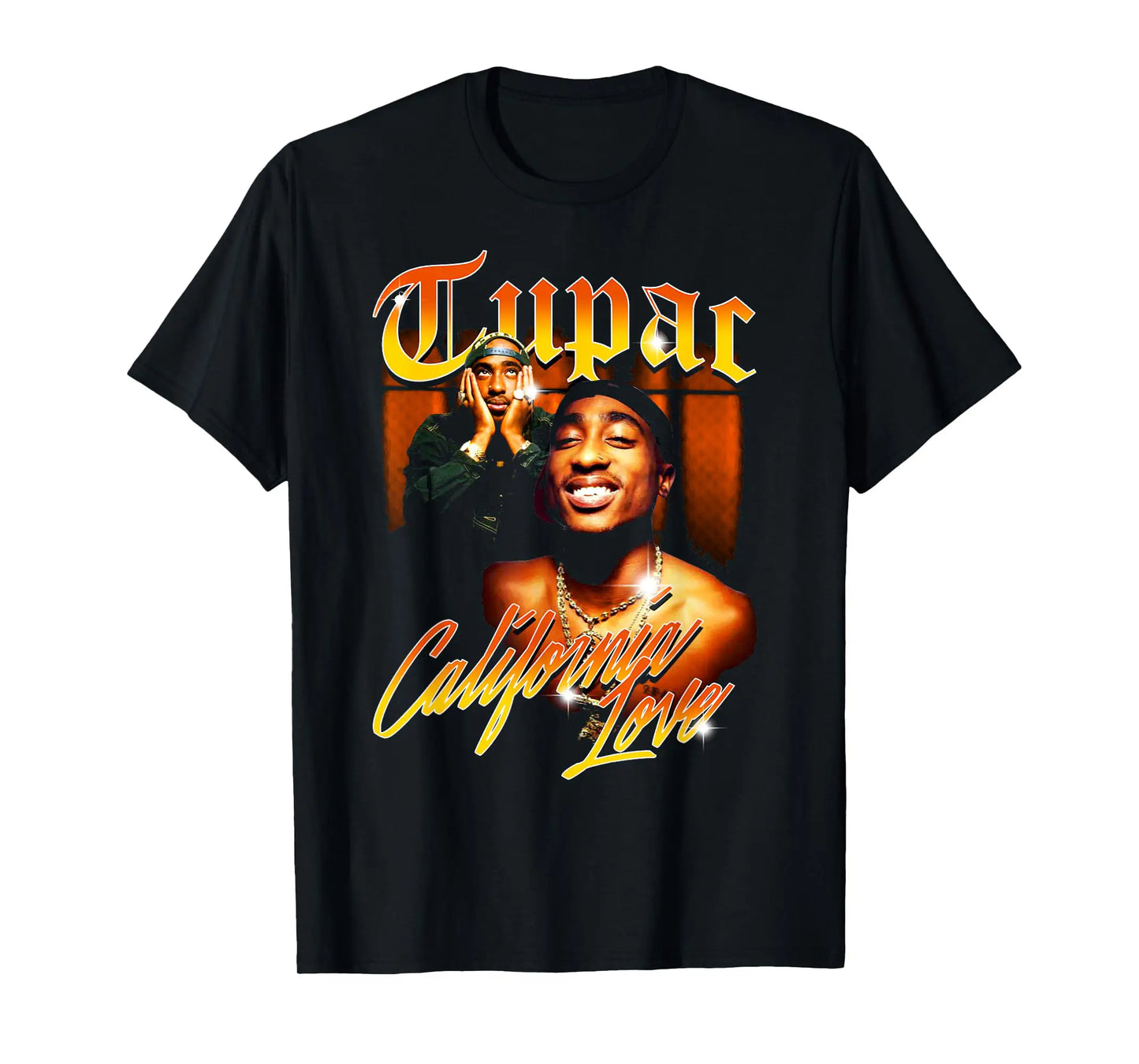 Tupac Inspired Crew Neck Short-Sleeve T-Shirt Soft and Breathable