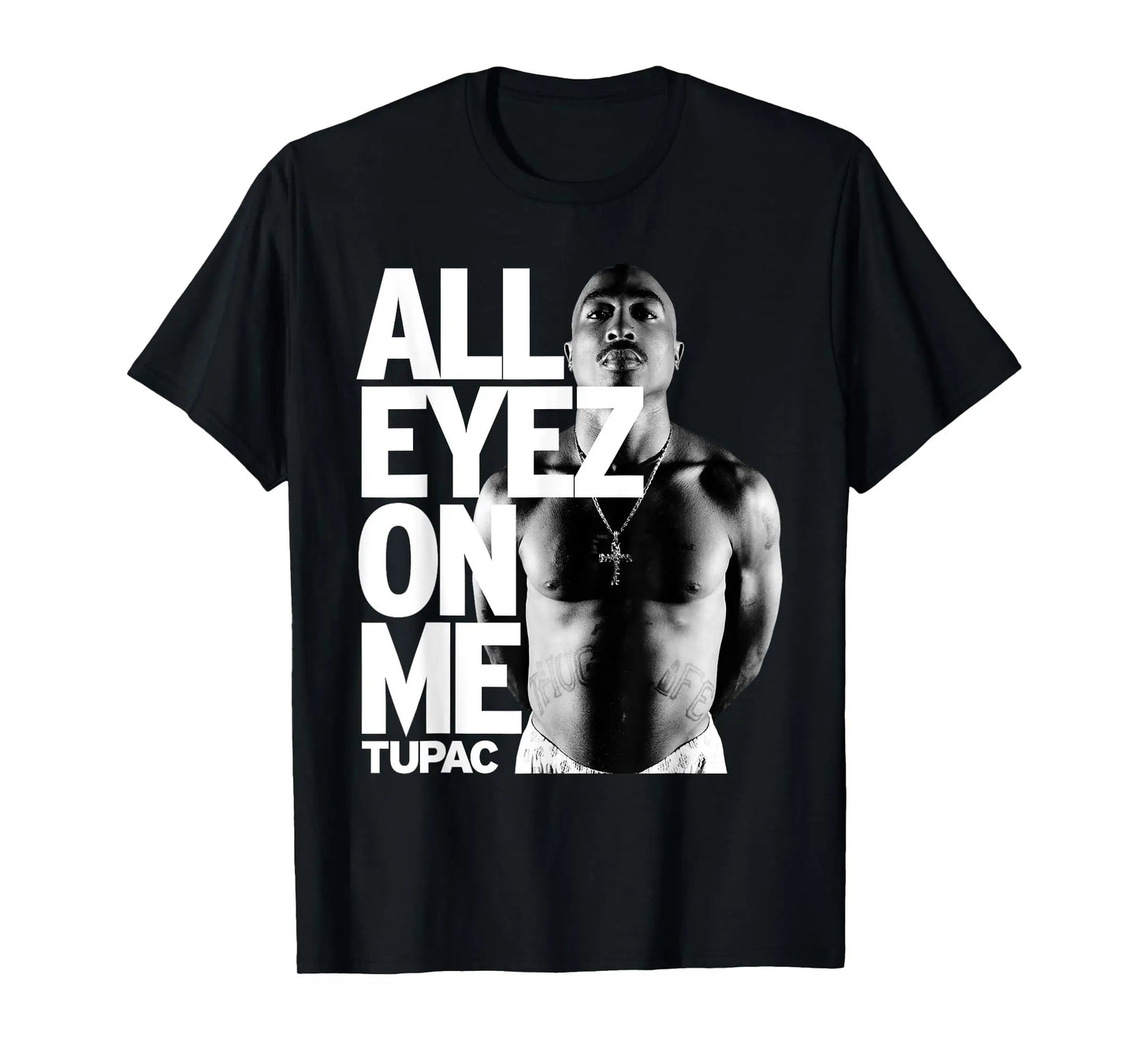 Tupac Inspired Crew Neck Short-Sleeve T-Shirt Soft and Breathable