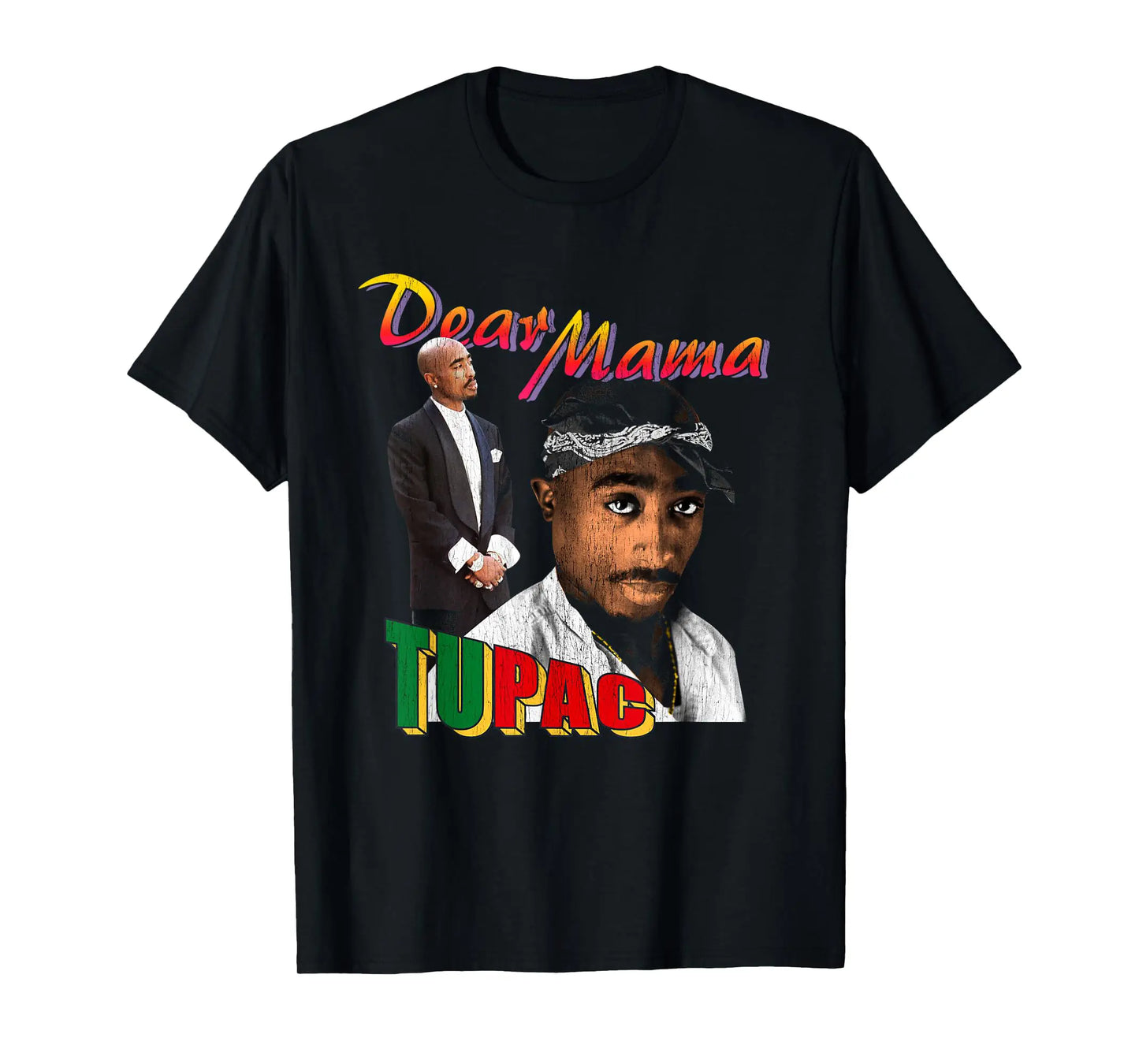 Tupac Inspired Crew Neck Short-Sleeve T-Shirt Soft and Breathable