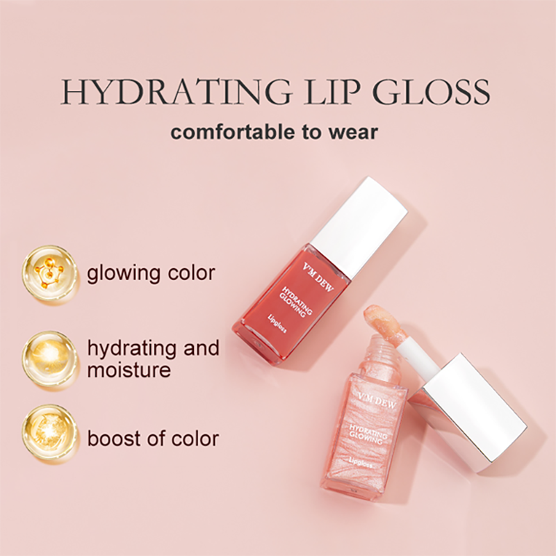 V‘M DEW High-Shine Liquid Lip Gloss Luminous Color, Hydrated Lips, Endless Shine