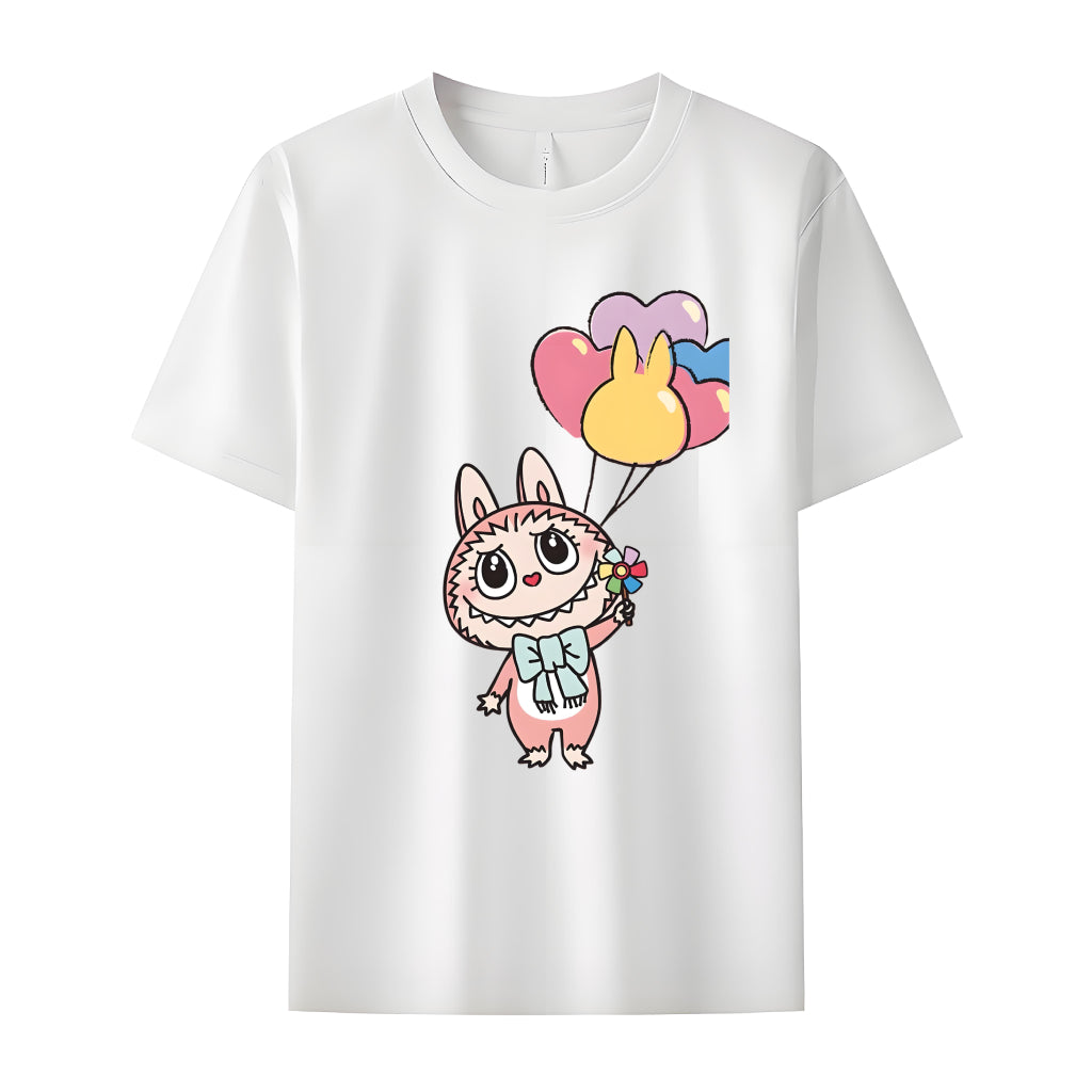 Labubu as Superman The Monsters Crew Neck T-Shirt For Labubu Lover Gifts for Her